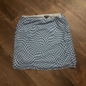 Large Blue checkered Skirt, Wild Fable